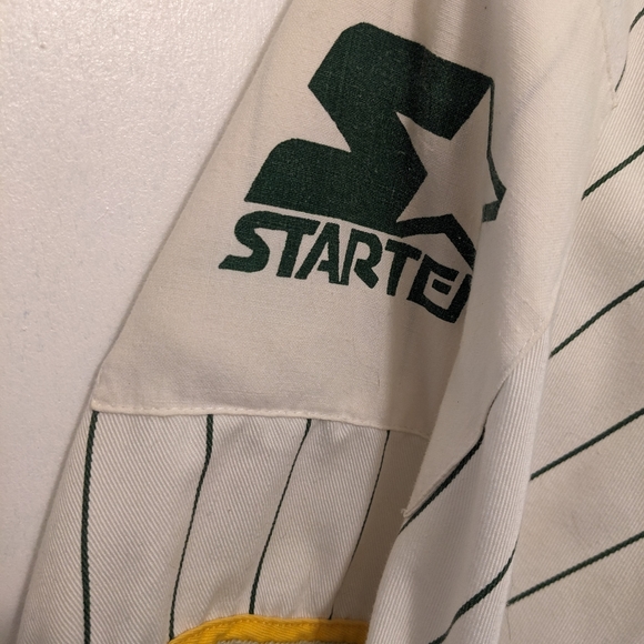 Starter Oakland Athletics A's Jersey Vintage Retro Medium M RARE 2pac Tupac - Picture 8 of 10